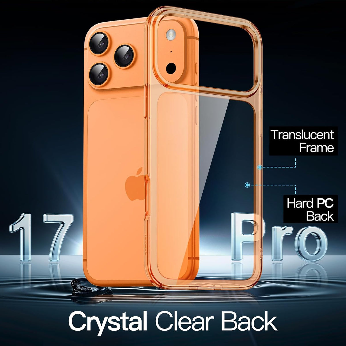 JETech Case for iPhone 17, Anti-Yellowing, Clear
