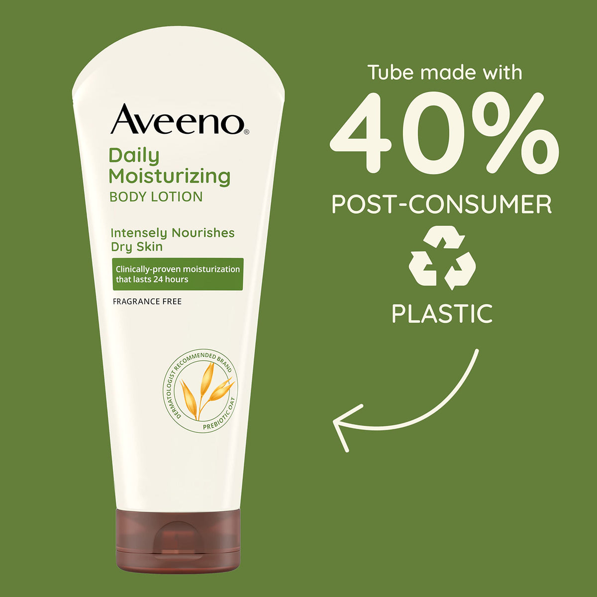 Aveeno Daily Moisturizing Body Lotion, Fragrance-Free, 18 fl. oz