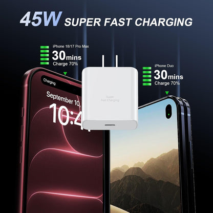 Phone 18 17 Pro Max Charger Fast Charging 45W USBC Phone Duo Fast Charger