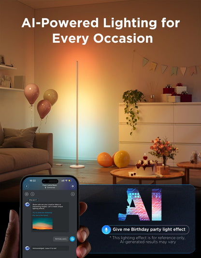 Govee RGBIC Floor Lamp Basic, 1000lm LED Corner Lamp