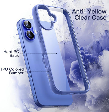 JETech Case for iPhone 16, Anti-Yellowing, Clear