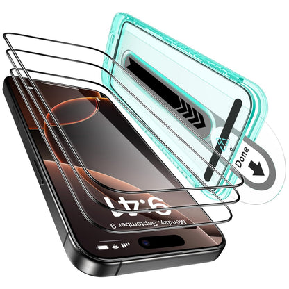 ESR 3 Pack for iPhone 16 Pro Screen Protector, FlawlessFit Tray