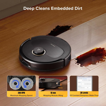 roborock Qrevo S5V Robot Vacuum and Mop, FlexiArm Edge Mopping, 12,000Pa