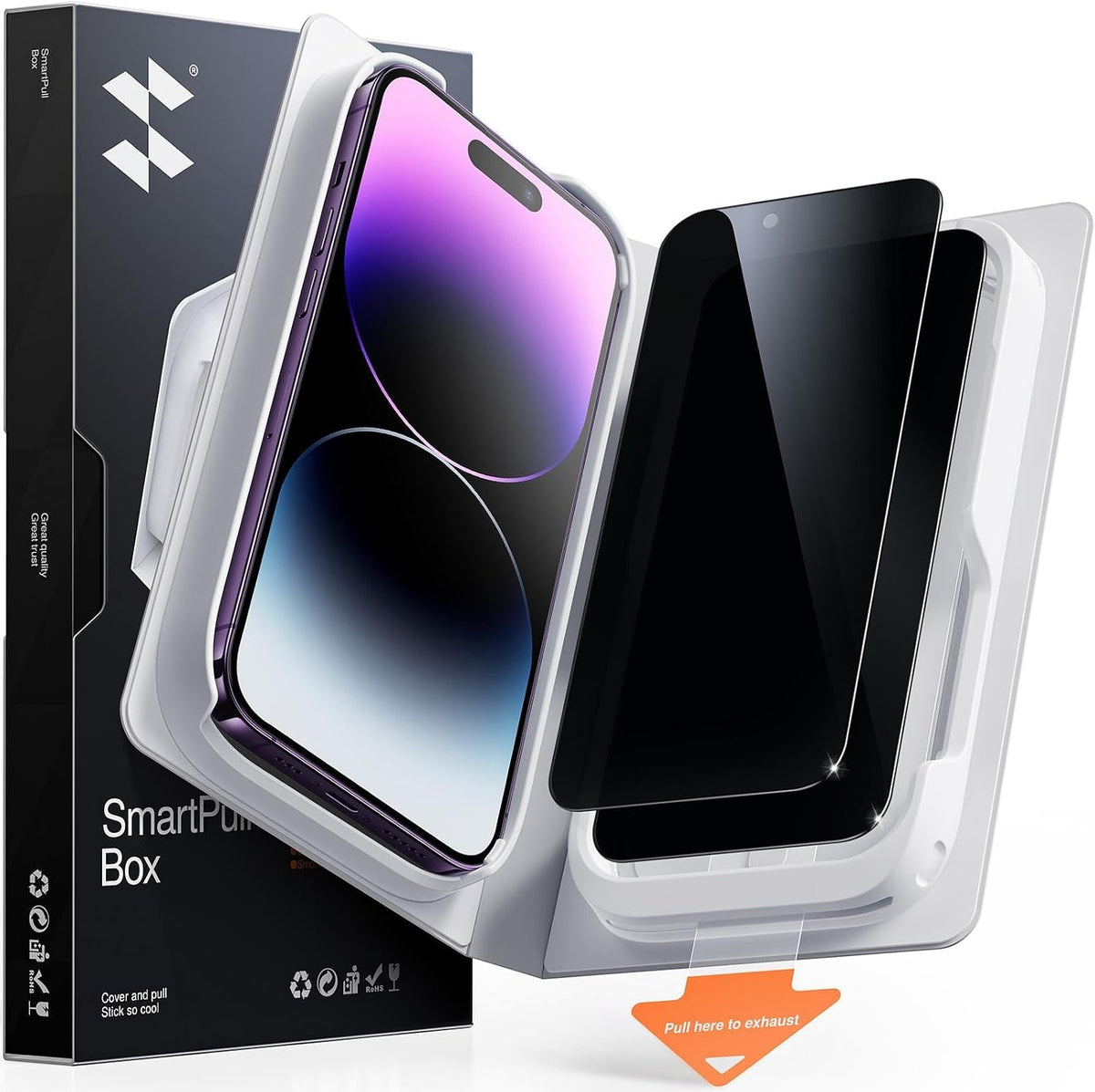 SMARTDEVIL 2 Pack Tempered Glass for iPhone 15 Pro Screen Protector