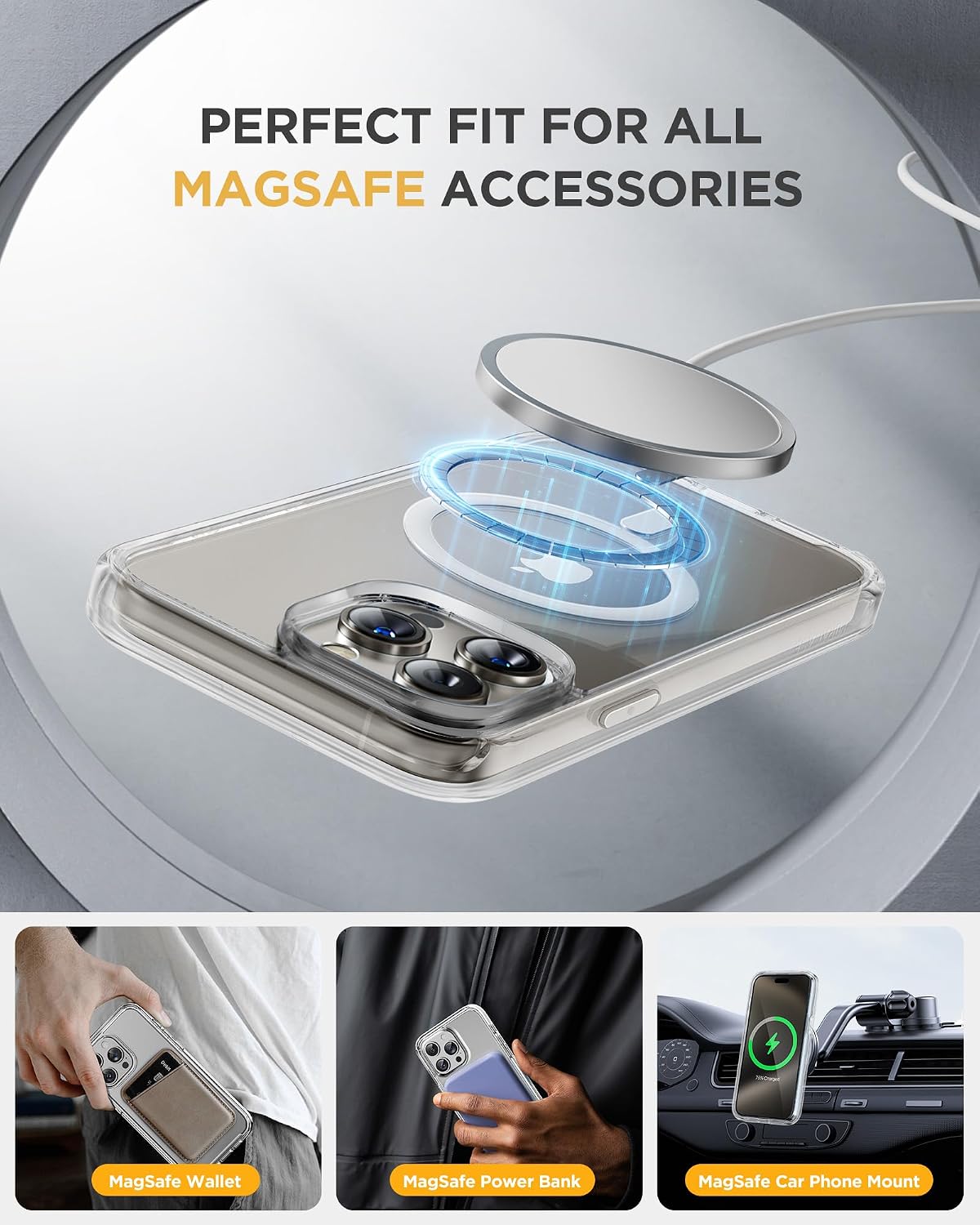 Miracase for iPhone 17 Pro Privacy Series Case, Magsafe, Deep Blue