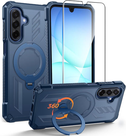 FNTCASE for iPhone 17 Case with 360 Spin Magnetic Stand