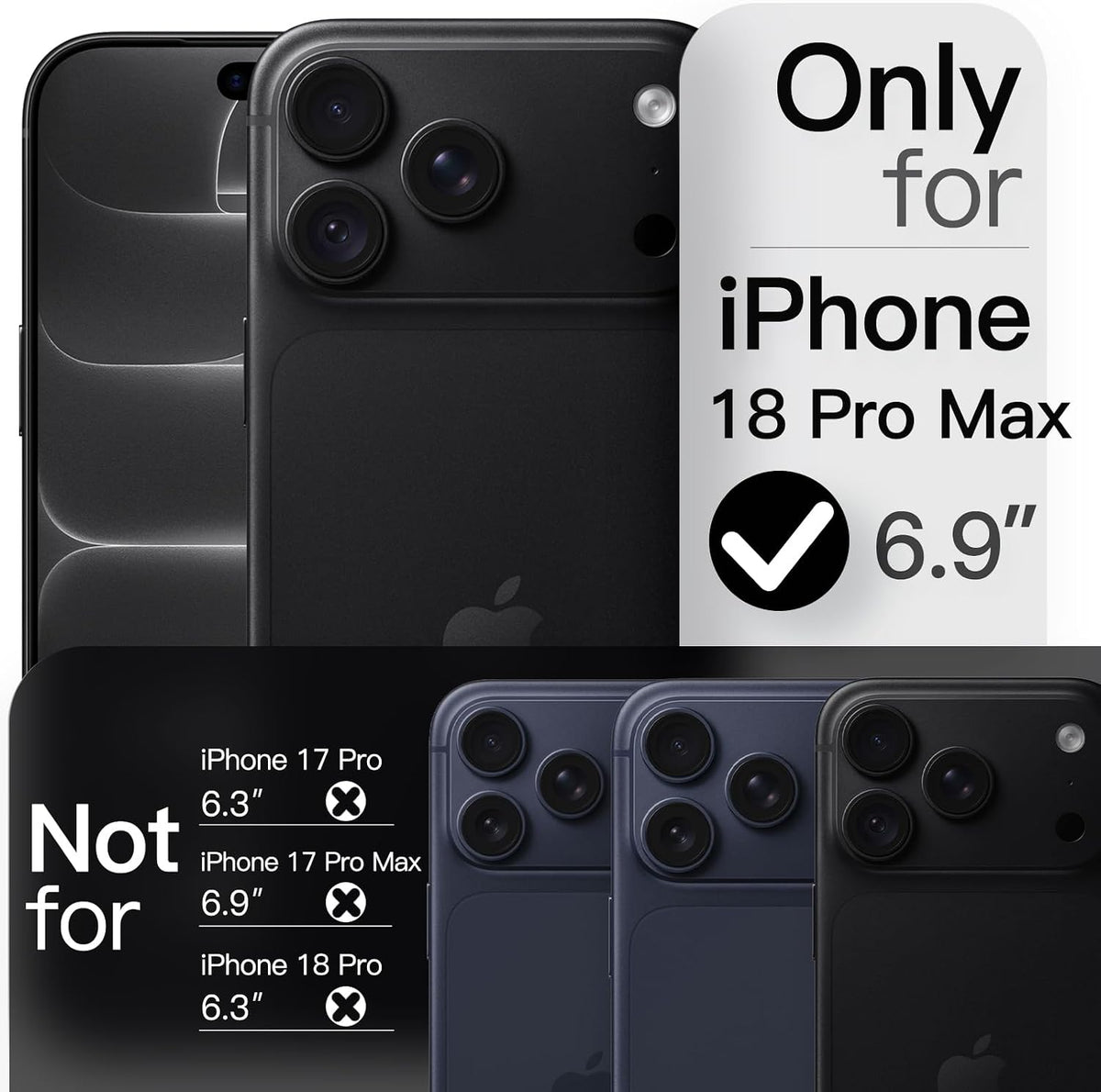 JETech Magnetic Slim Case for iPhone 18 Pro, Dark Cherry