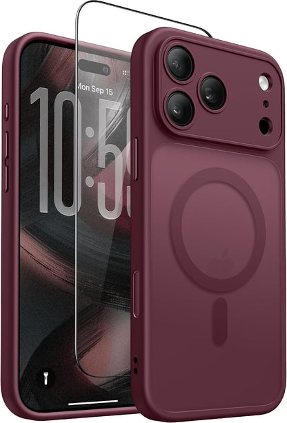 Magnetic Shockproof for iPhone 18 Pro & iPhone 17 Pro Case, Sunset Orange