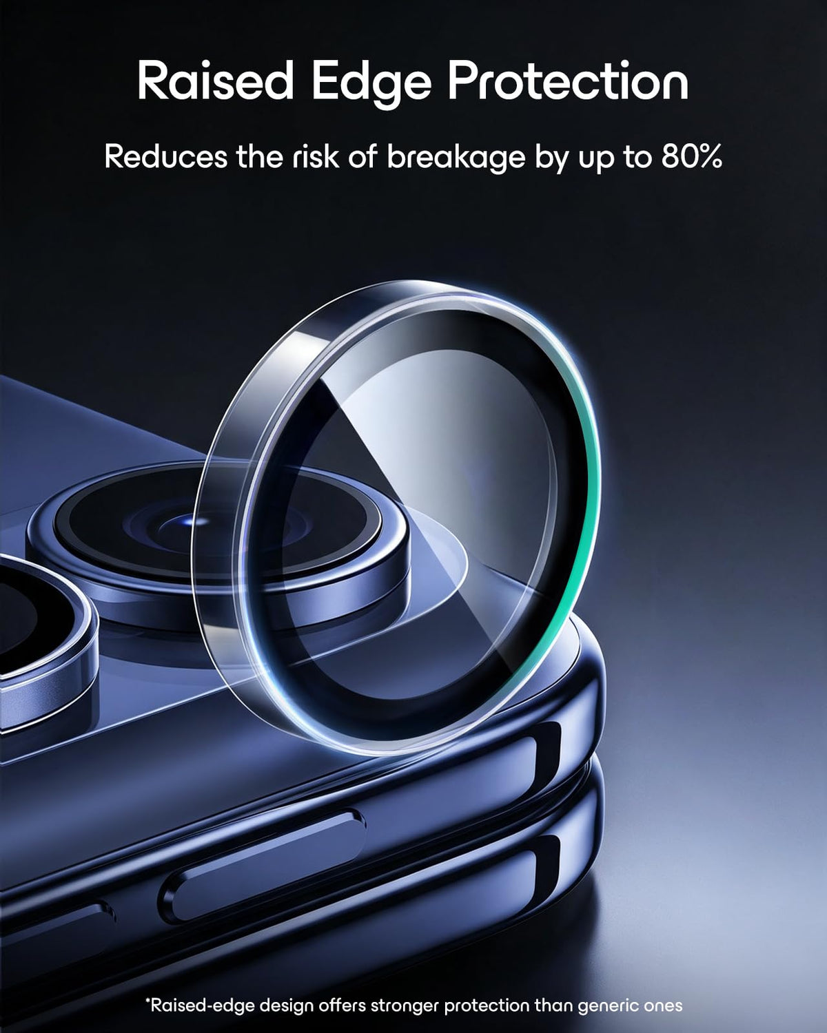 ESR for iPhone 17 Pro Max/17 Pro Camera Lens Protector, 1 Pack, Black