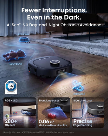 eufy E25 Robot Vacuum and Mop for Pet Hair, 20,000 Pa, HydroJet Roller Mop