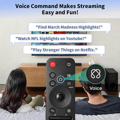 Rechargeable TV Remote for Samsung Smart TVs. Replacement Voice Remote.