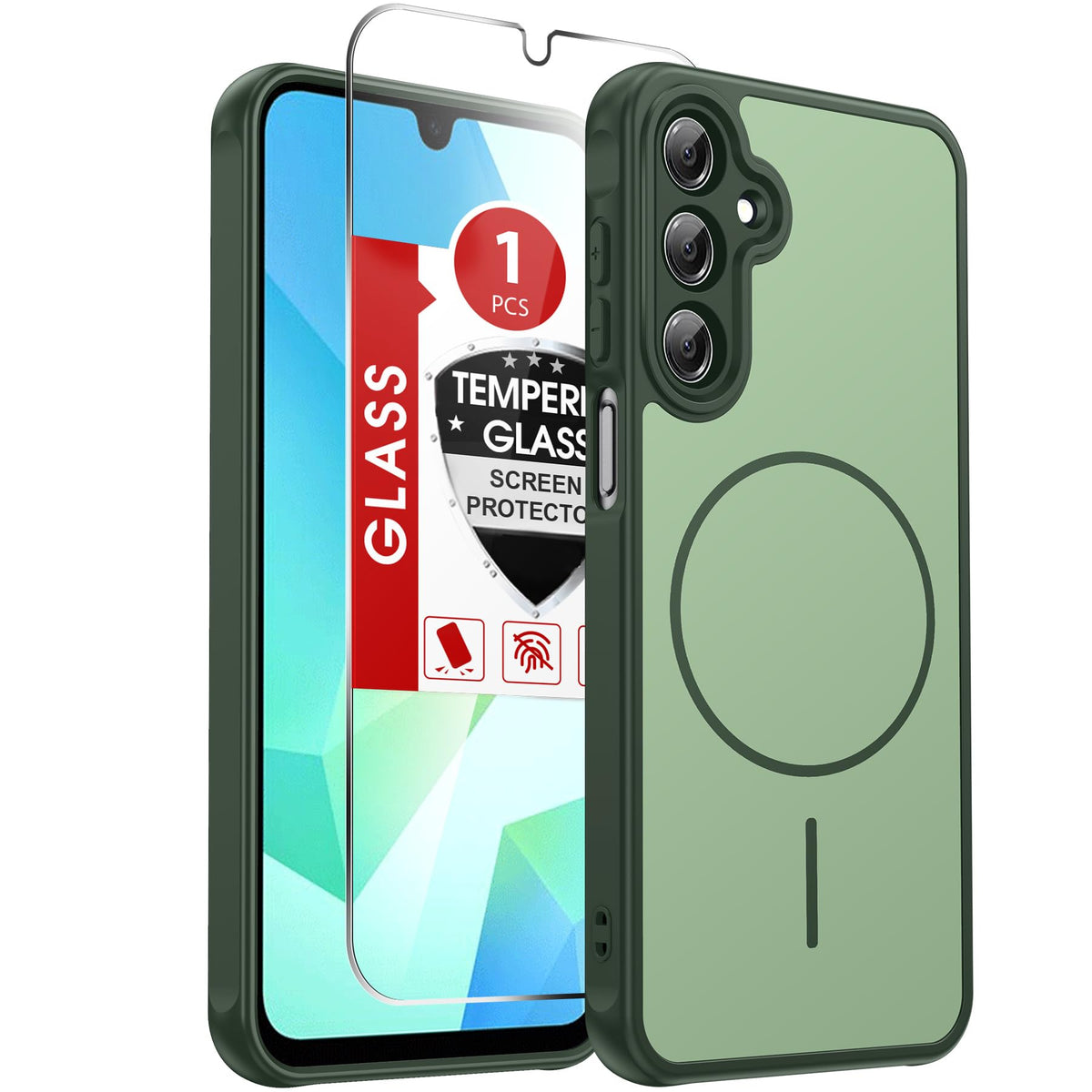 LeYi for Pixel-8A Phone Case: MagSafe Fit & Screen Protector Crystal Clear