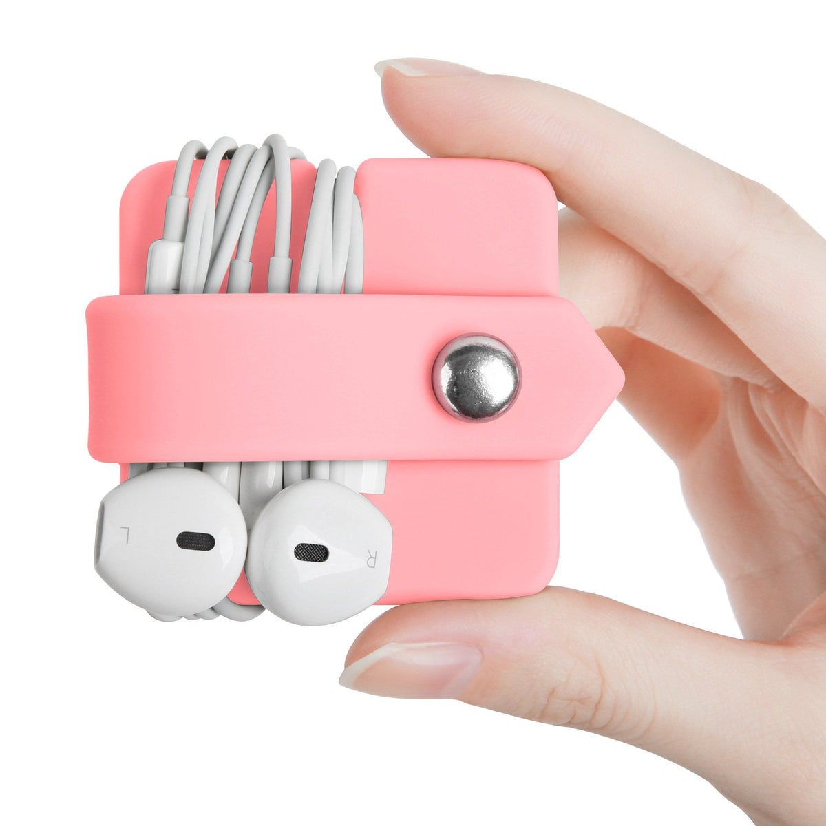 Headphone Case Cord Organizer Earbuds Holder Earphones Case Wrap Winder Headset Keeper Cord Manager Cable Organizer Black