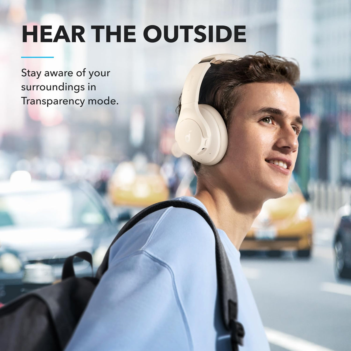 soundcore by Anker Q20i Hybrid Active Noise Cancelling Headphones, Black