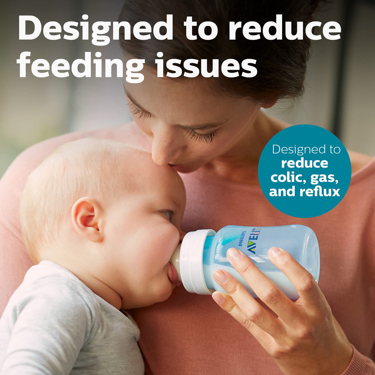 Philips Avent Anti-Colic Baby Bottle with AirFree Vent, Slow Flow, 4 oz