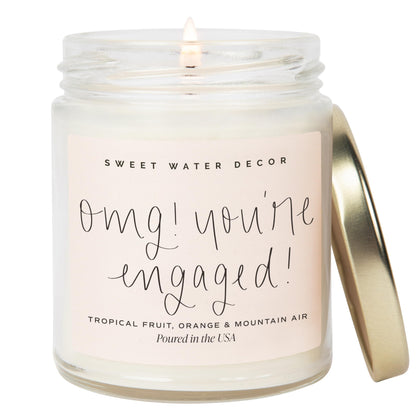Sweet Water Decor Forever and Always Wedding Soy Wax Candle, 9oz Clear Jar