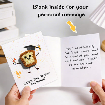 3D Crochet Toast Card for New Chapter - A Little Toast to Your Next Chapter