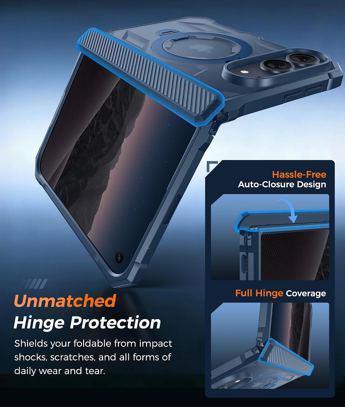 FNTCASE for iPhone 17 Case with 360 Spin Magnetic Stand