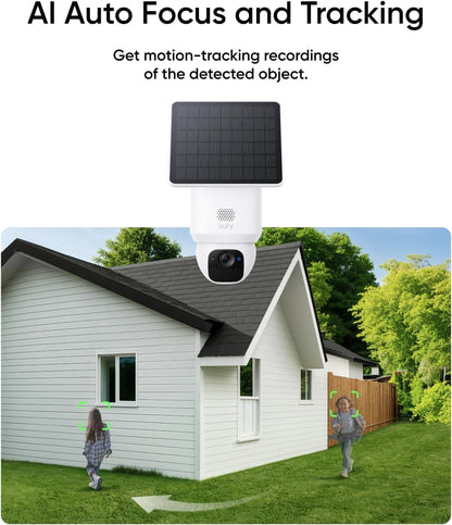 eufy Security SoloCam E30, 2K Solar Security Camera, 360° AI Tracking