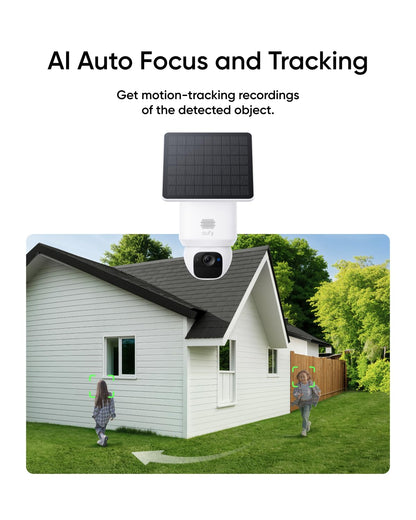 eufy Security SoloCam E30, 2K Solar Security Camera, 360° AI Tracking