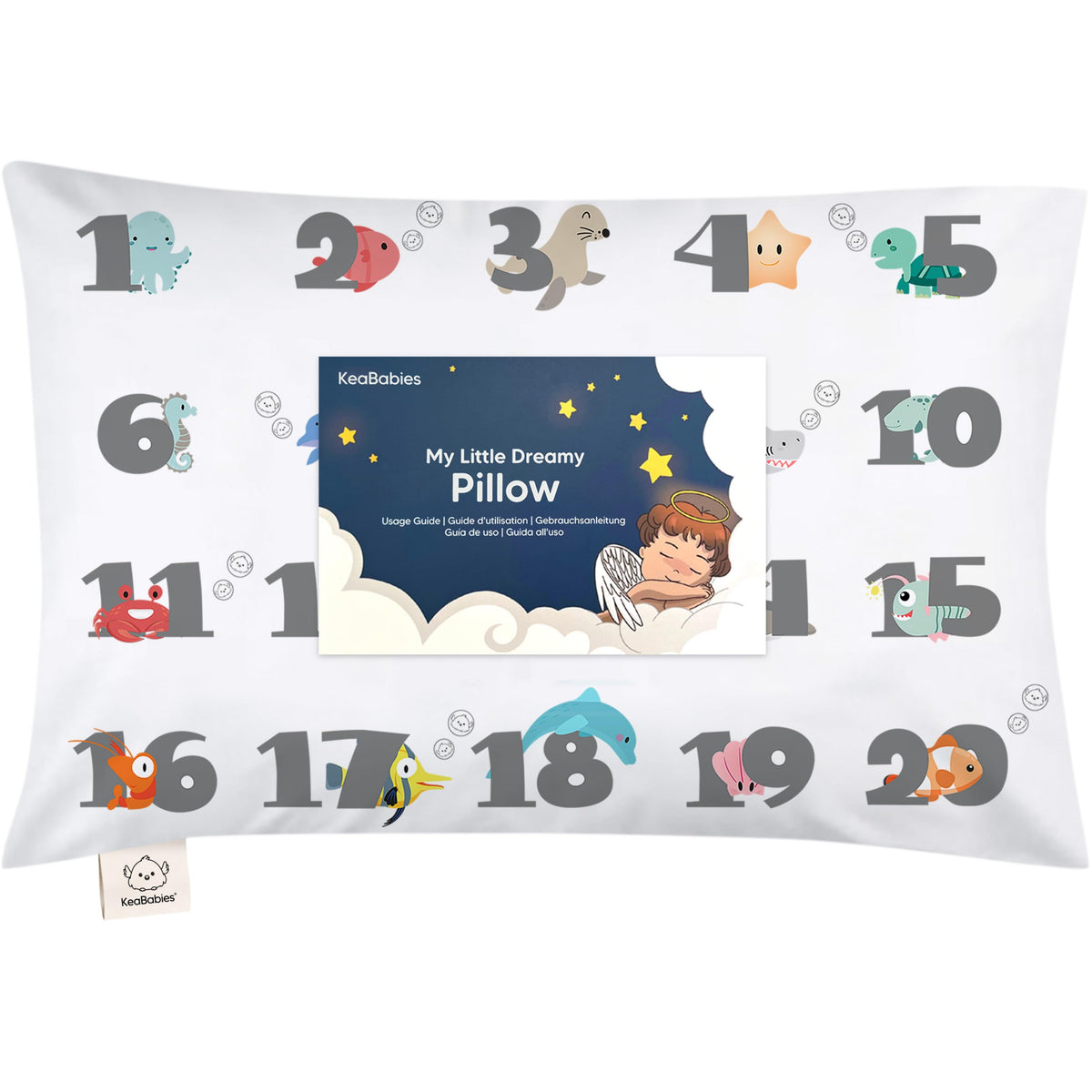 Toddler Pillow with Pillowcase 13x18 My Little Dreamy Pillow(Jolly Rainbow)