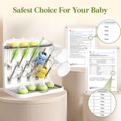 Lifewit 10-Hooks Baby Bottle Drying Rack for Countertop, BPA Free