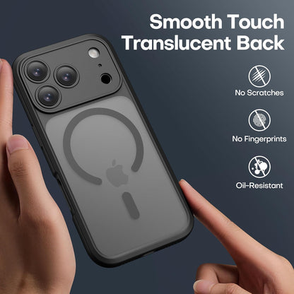 ImpactStrong Magnetic Guard Designed for iPhone 17 Air Case [Camera Protection] [Military Grade Drop Tested] [Compatible with MagSafe] Slim Translucent Matte Phone Case (6.6") - Navy Blue