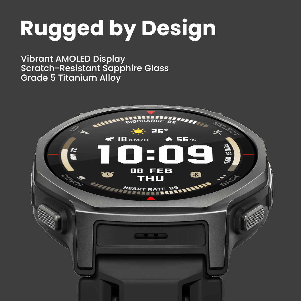 Amazfit T-Rex 3 Pro Smart Watch, 1.5" AMOLED Sapphire Glass, iOS/Android