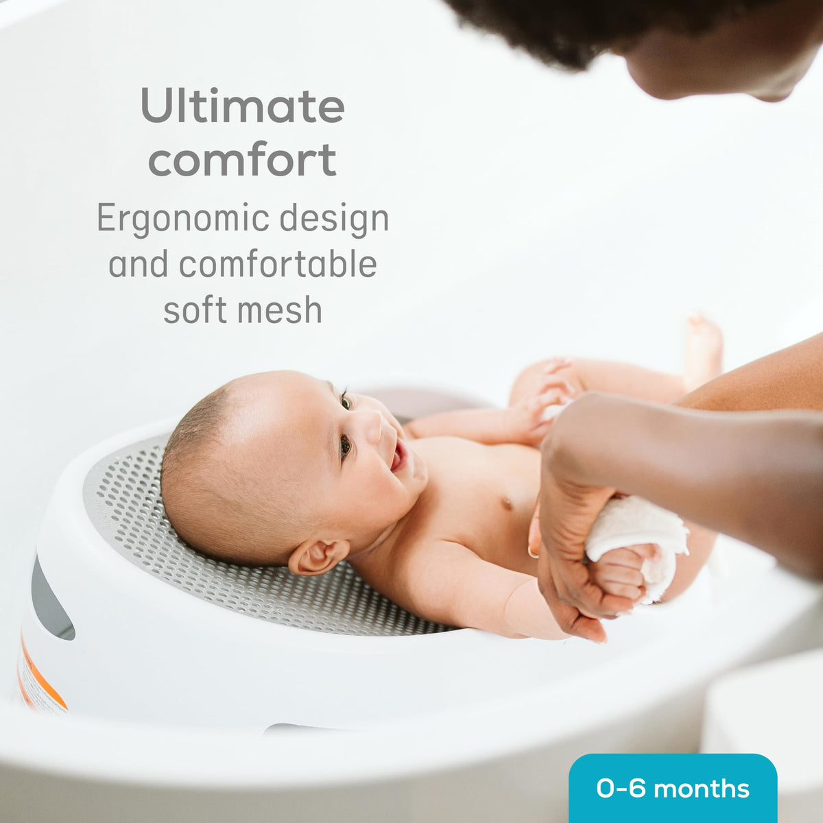 Angelcare Baby Bath Support, Pink, Birth to 6 Months, Made in Canada