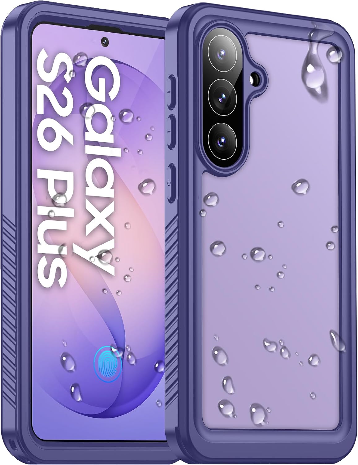 Temdan Compatible with iPhone 17 Pro Case,Waterproof Built-in Screen & Camera Protector IP68 Underwater Full Body 17FT Military Dropproof Shockproof Phone Case 6.3"-Blue/Clear