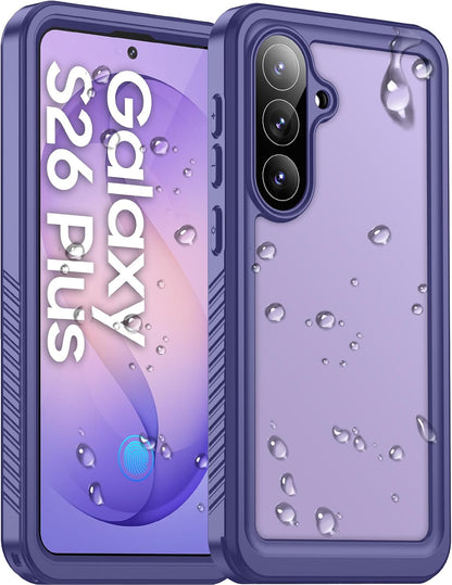 Temdan Compatible with iPhone 17 Pro Case,Waterproof Built-in Screen & Camera Protector IP68 Underwater Full Body 17FT Military Dropproof Shockproof Phone Case 6.3"-Blue/Clear