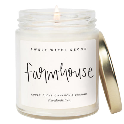 Sweet Water Decor Cinnamon Roll Candle, 9oz Clear Jar, Fall Scent