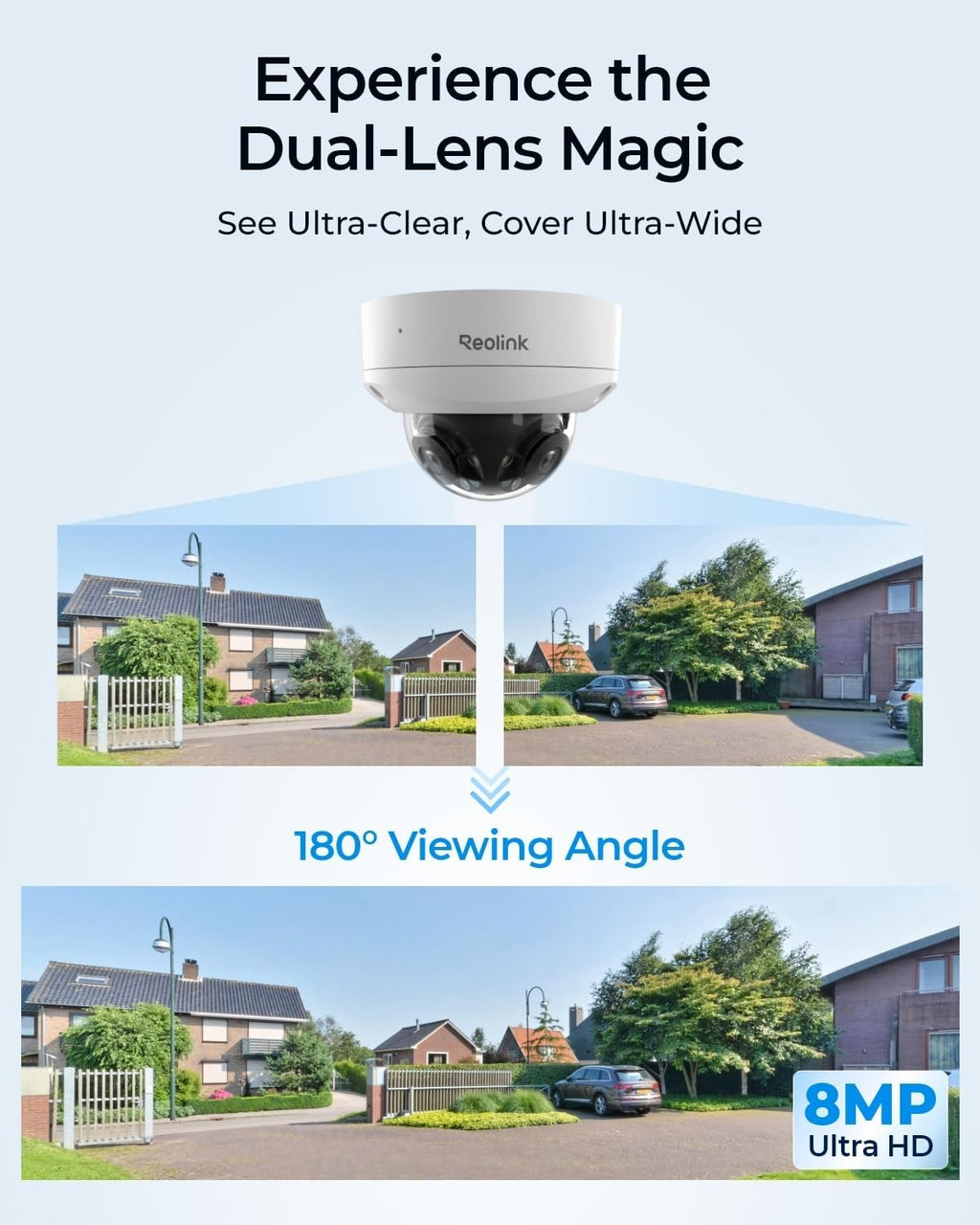 REOLINK Duo 2V PoE 8MP Dual-Lens PoE Camera with IK10 Vandal-Proof