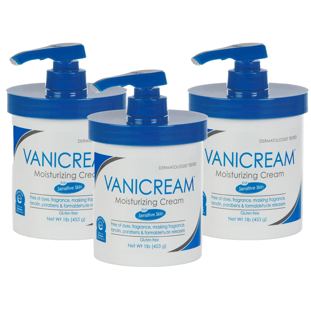 Vanicream Moisturizing Cream, Body & Face Moisturizer, 16 Oz Pump Dispenser