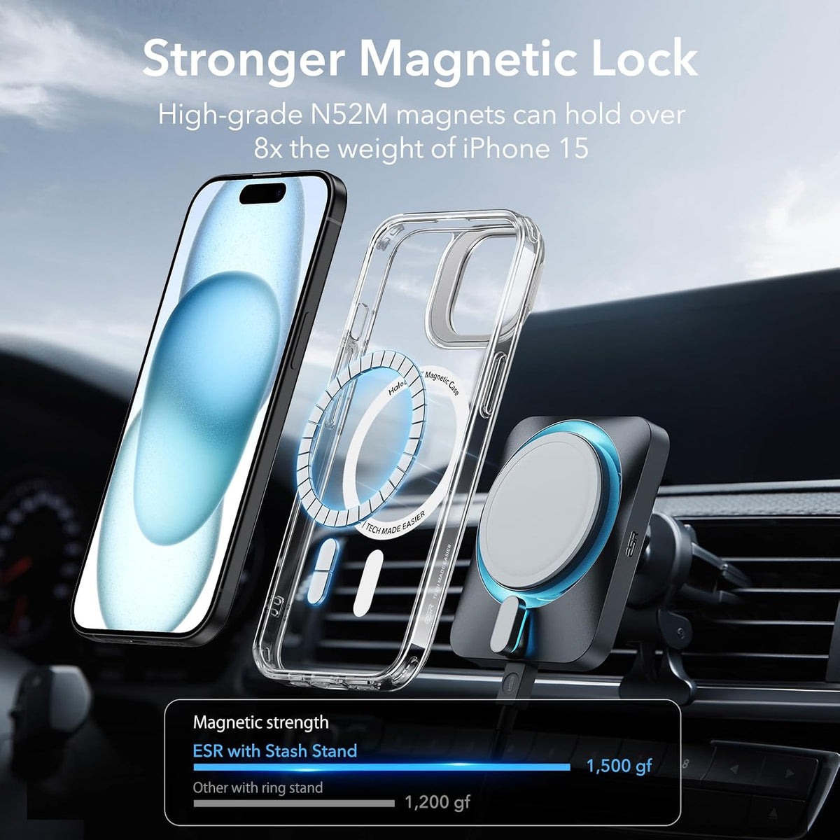 ESR Classic Hybrid for iPhone 18 Pro Max/17 Pro Max Case with Flex Stand