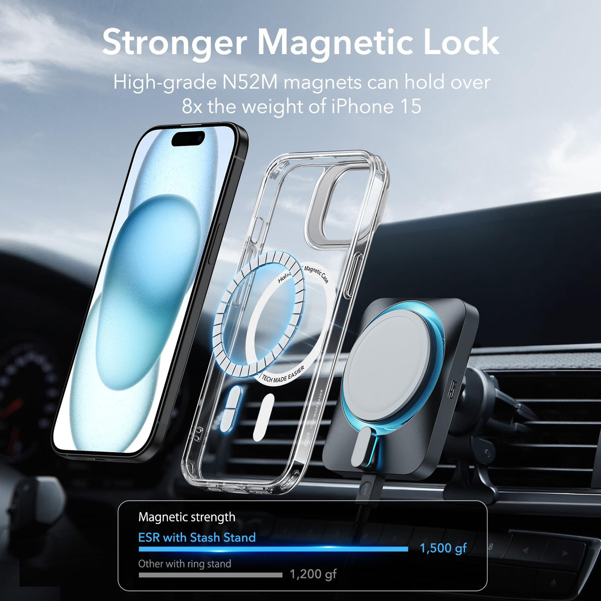 ESR Classic Hybrid for iPhone 18 Pro Max/17 Pro Max Case with Flex Stand