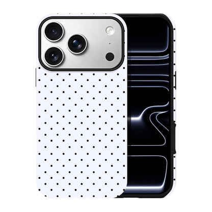 Polka Dot Pattern Phone Case for iPhone 17 6.3", White