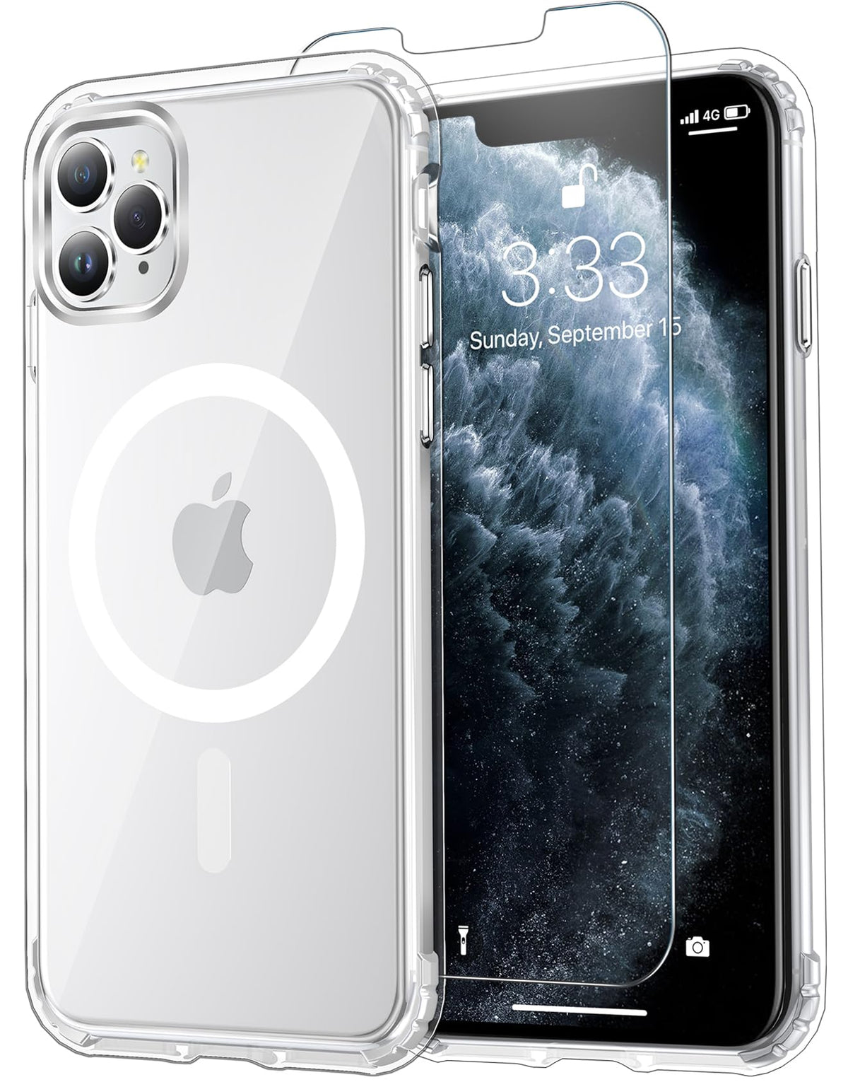 Temdan for iPhone AIR Case with Screen Protector Beige