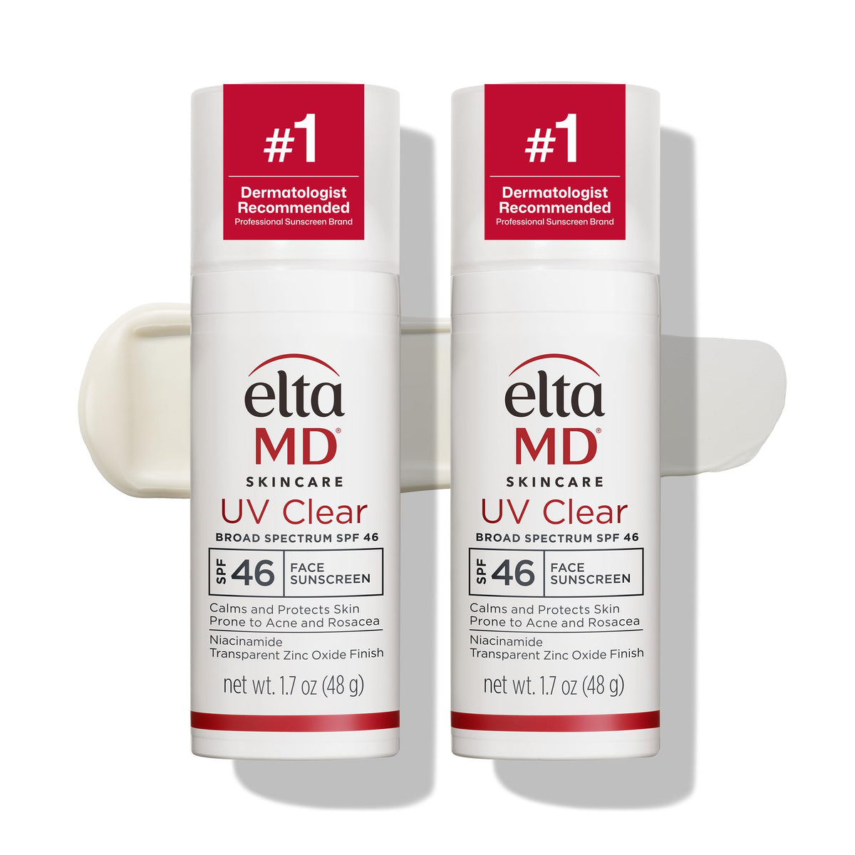 EltaMD UV Clear Face Sunscreen with Zinc Oxide, Oil-Free, SPF 46 and SPF 50
