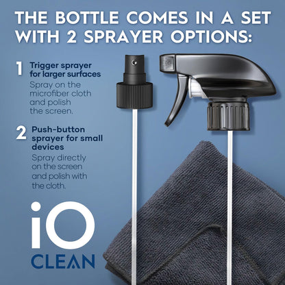 iO Clean 473ml Screen Cleaner Spray Kit for LCD, LED and OLED Displays