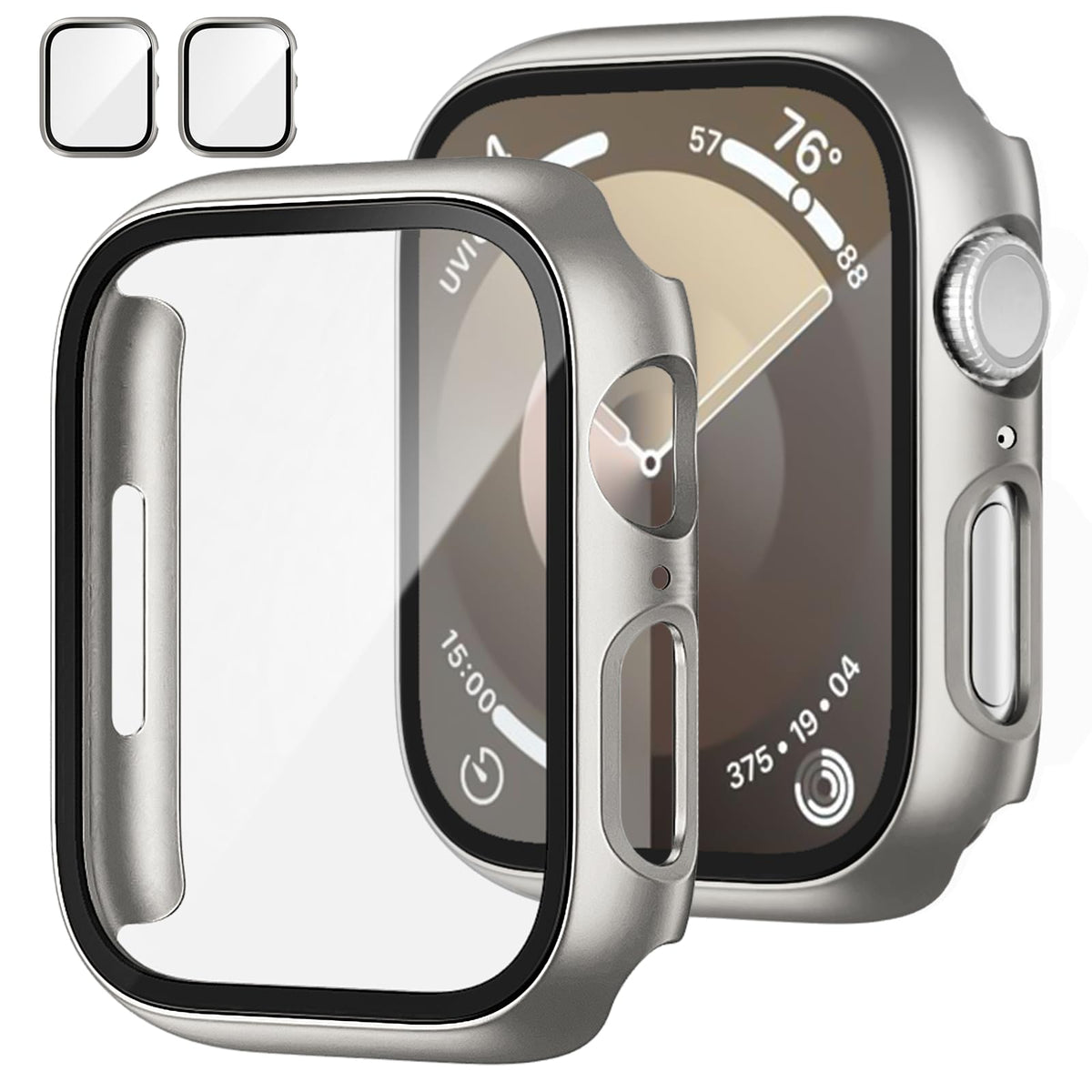 JZK Screen Protector Case for Apple Watch Series 11/10 42mm,Carbon Fibre