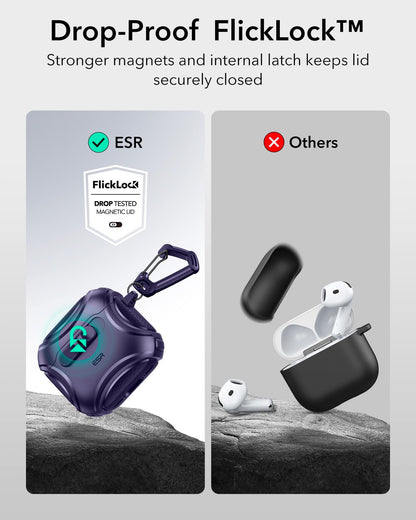 ESR for AirPods 5/4 Case, Compatible with MagSafe, Drop-Proof Lock, Black