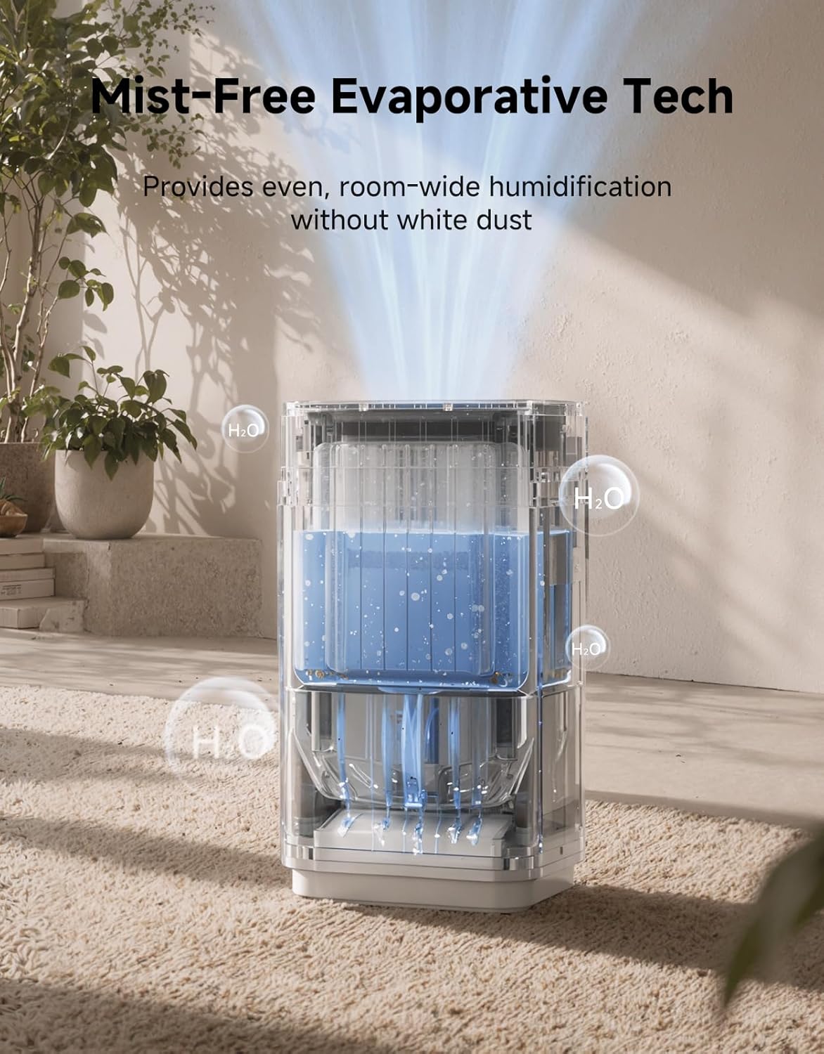 Dreame H40 Mist-Free Humidifier, 3-Stage Purification for Comfotable Air