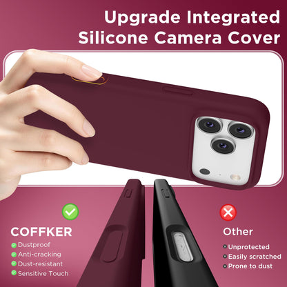 Magnetic for iPhone 18 Pro /17 Pro Case Silicone, Wine Red