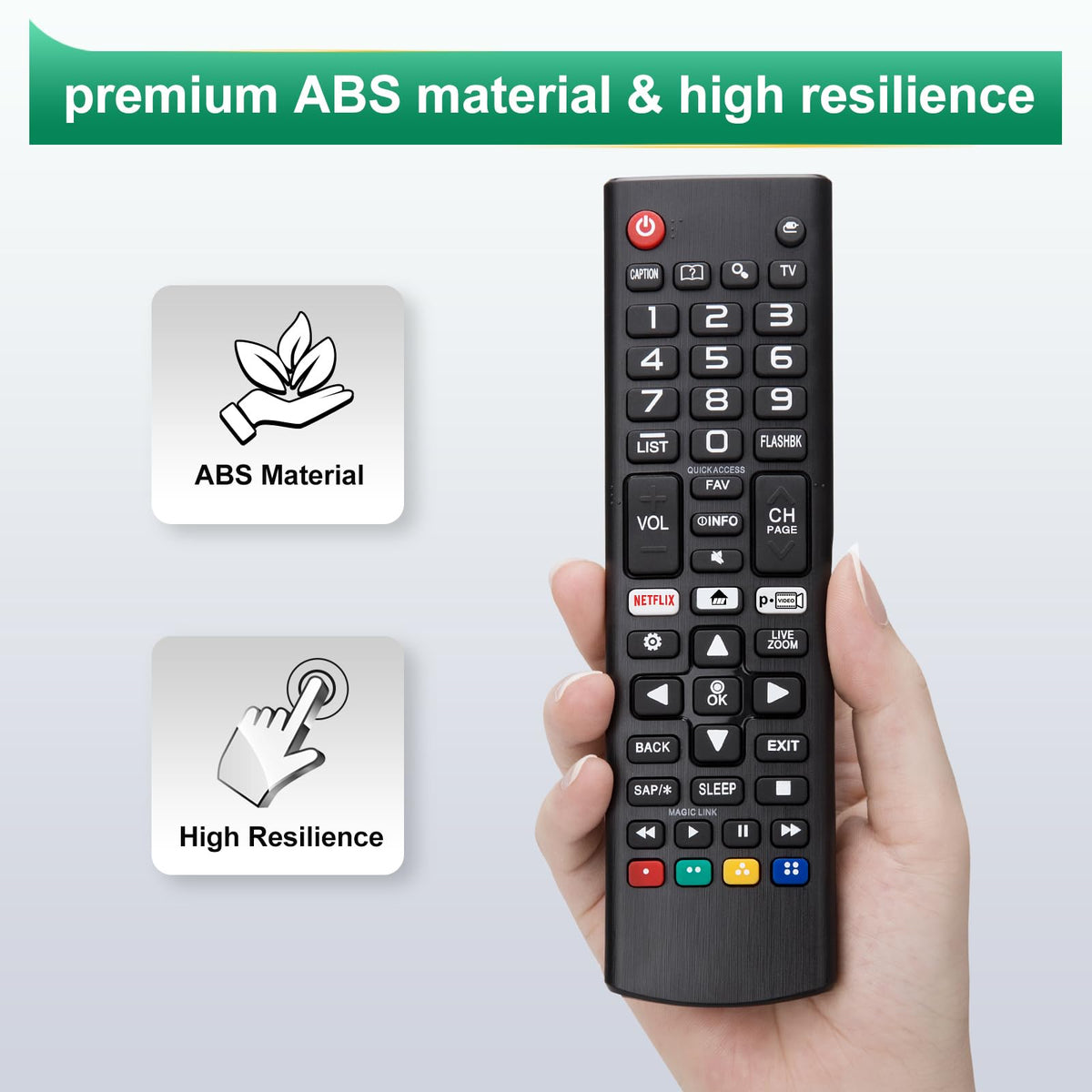Replacement Remote Control for Hisense Smart Google TV，for Hisense UHD 4K ULED Google TVs