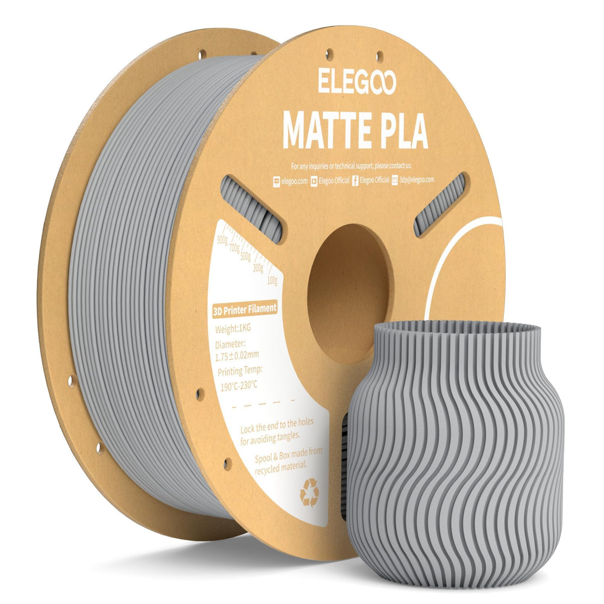 ELEGOO Matte PLA 3D Printer Filament Navy Blue 1KG 1.75mm