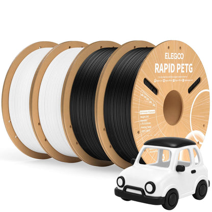 ELEGOO Rapid PETG 3D Printer Filament 1.75mm Black 1KG