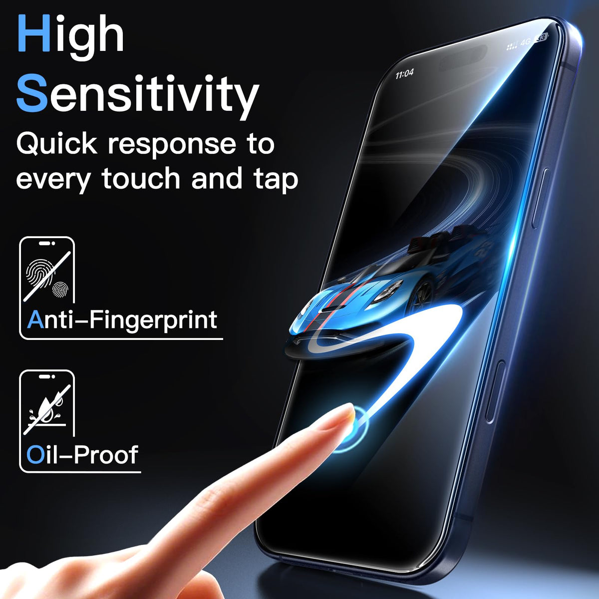 JETech Screen Protector for iPhone 18 Pro Max/17 Pro Max, 3-Pack