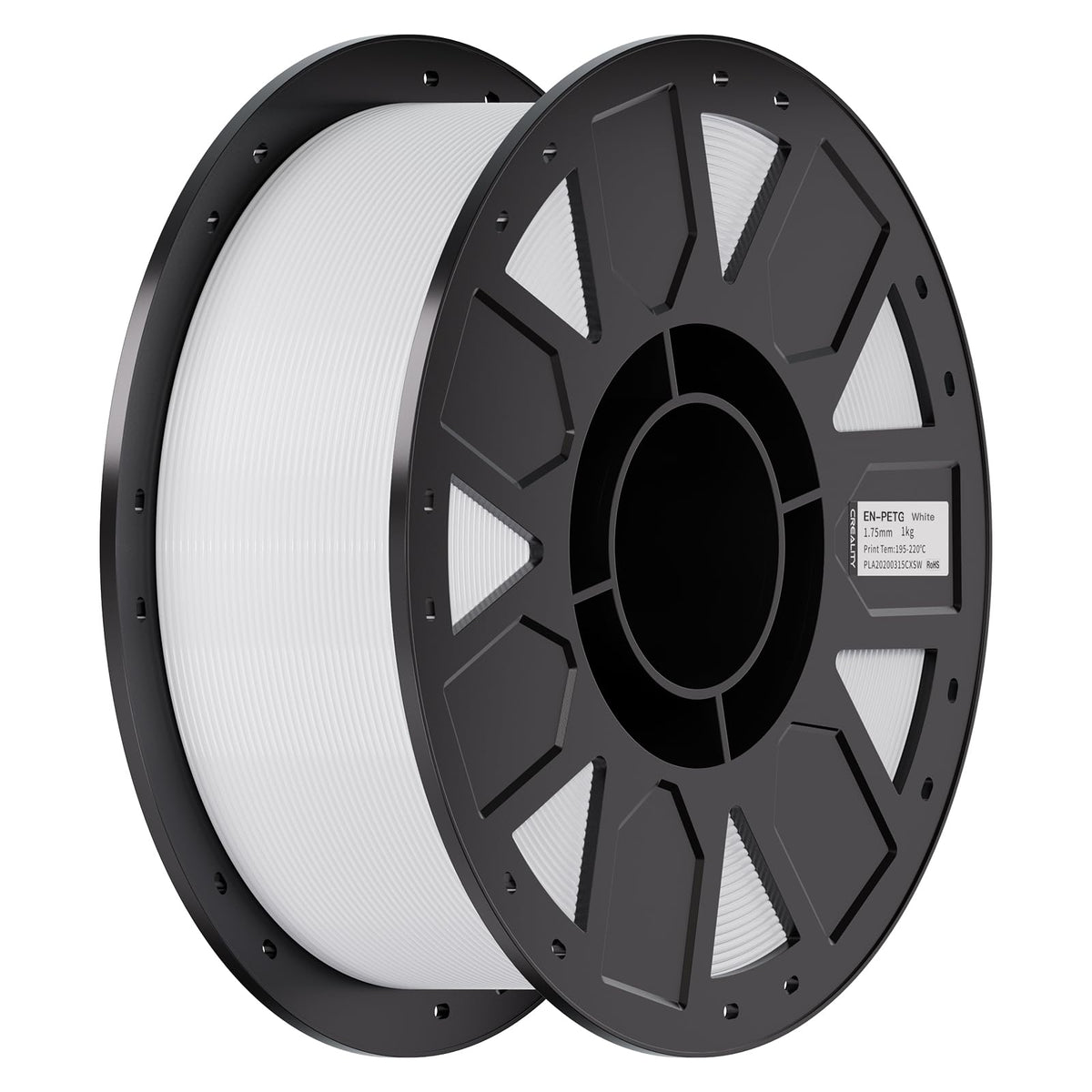 Creality PETG Filament 1.75mm 4KG, Black+White+Blue+Red, Total 4-Pack