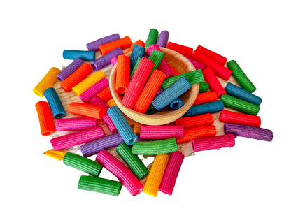 2 Cups of Rainbow Pasta Sensory Bin Filler for Sensory Table - Elbow Noodles